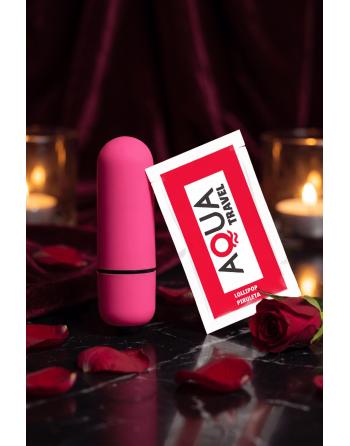 Mini Vibromasseur Bullet Rose  1 dosette lubrifiant — Pocket Pleasure