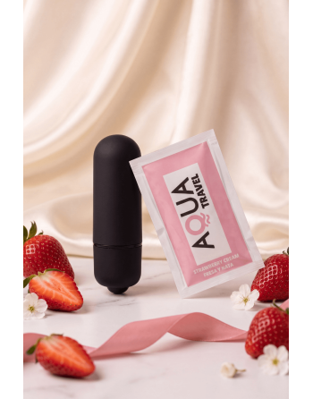 Mini Vibromasseur Bullet Noir  1 dosette lubrifiant — Pocket Pleasure