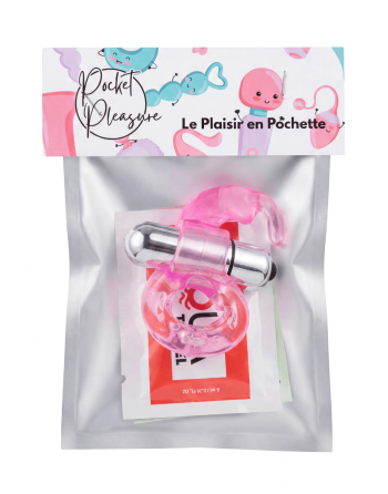 Anneau Vibrant Lapin Rose  1 dosette lubrifiant — Pocket Pleasure