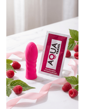 Doigt Chinois Picots Rose Silicone  1 dosette lubrifiant — Pocket Pleasure