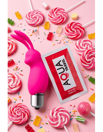 Mini Stimulateur Clitoridien Lapin Rose  1 dosette lubrifiant — Pocket Pleasure
