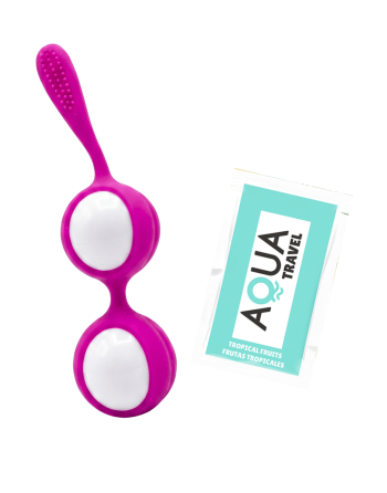 Boules de Geisha Fuchsia Silicone  1 dosette lubrifiant — Pocket Pleasure