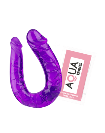 Double Dong Flexible Violet Pocket Pleasure  1 dosette de lubrifiant