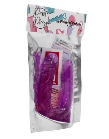 Double Dong Flexible Violet Pocket Pleasure  1 dosette de lubrifiant