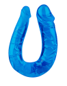 Double Dong Flexible Bleu Pocket Pleasure  1 dosette de lubrifiant
