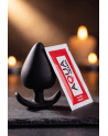 Plug Anal Silicone Noir XS Pocket Pleasure  1 dosette de lubrifiant