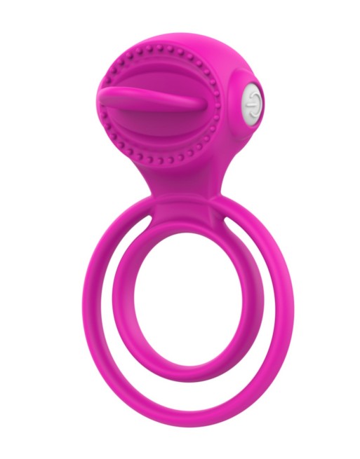 Anneau vibrant 1 seul mode de vibration très extensible rose Pocket Pleasure  1 dosette de lubrifiant