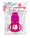Anneau vibrant 1 seul mode de vibration très extensible rose Pocket Pleasure  1 dosette de lubrifiant
