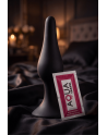 Plug Anal Noir en Silicone XL avec Ventouse Taille XL 15 cm Pocket Pleasure  1 dosette de lubrifiant