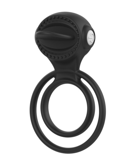 Anneau vibrant 1 seul mode de vibration très extensible noir Pocket Pleasure  1 dosette de lubrifiant
