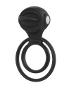 Anneau vibrant 1 seul mode de vibration très extensible noir Pocket Pleasure  1 dosette de lubrifiant