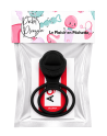 Anneau vibrant 1 seul mode de vibration très extensible noir Pocket Pleasure  1 dosette de lubrifiant