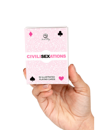 Jeu de 54 cartes illustrées positions érotiques Civilisexations