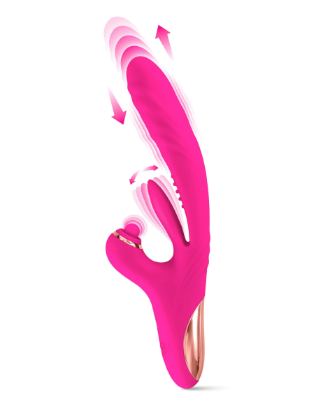Vibromasseur Rabbit 3-en-1 Sassy Yoba – Va-et-vient, Tapotements  Rotation Clitoridienne