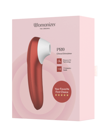 Stimulateur clitoridien sans contact  Pro rouge 11 intensités – Womanizer
