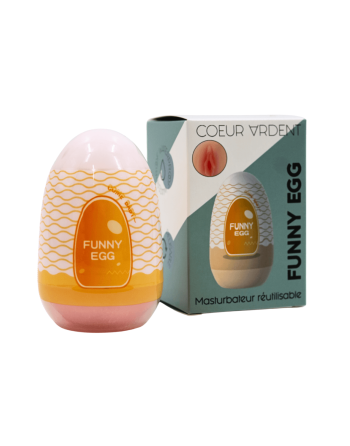 Gaine Masturbatrice Réutilisable FUNNY EGG – Design Réaliste Vagin lèvres moyennes