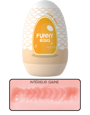 Gaine Masturbatrice Réutilisable FUNNY EGG – Design Réaliste Vagin lèvres moyennes
