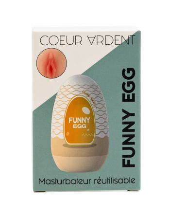 Gaine Masturbatrice Réutilisable FUNNY EGG – Design Réaliste Vagin lèvres moyennes
