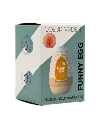 Gaine Masturbatrice Réutilisable FUNNY EGG – Design Réaliste Vagin lèvres moyennes