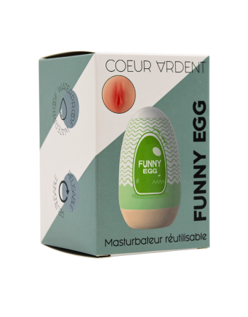 Gaine Masturbatrice Réutilisable FUNNY EGG – Design Réaliste Vagin lèvres fines