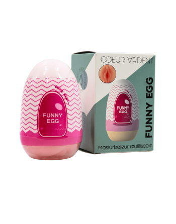 Gaine Masturbatrice Réutilisable FUNNY EGG – Design Réaliste Vagin lèvres épaisses