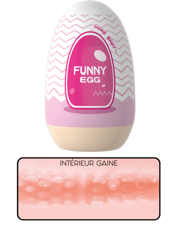 Gaine Masturbatrice Réutilisable FUNNY EGG – Design Réaliste Vagin lèvres épaisses