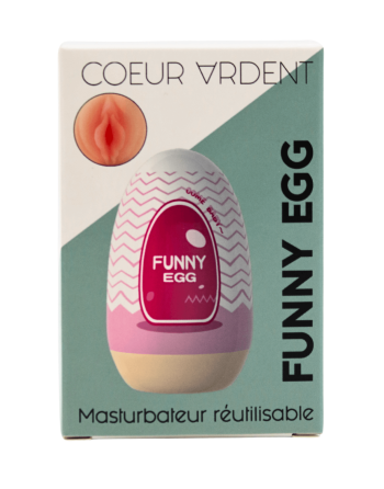 Gaine Masturbatrice Réutilisable FUNNY EGG – Design Réaliste Vagin lèvres épaisses