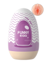 Gaine Masturbatrice Réutilisable FUNNY EGG – Design Réaliste Vagin lèvres charnus