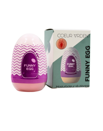 Gaine Masturbatrice Réutilisable FUNNY EGG – Design Réaliste Vagin lèvres charnus