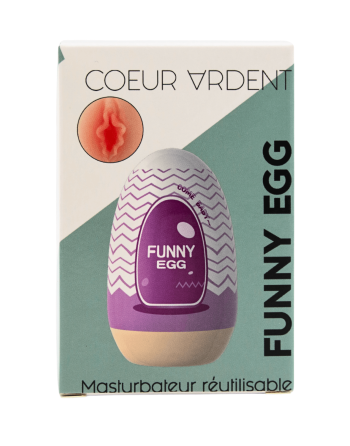 Gaine Masturbatrice Réutilisable FUNNY EGG – Design Réaliste Vagin lèvres charnus