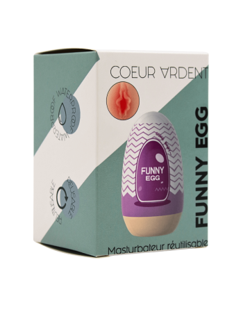 Gaine Masturbatrice Réutilisable FUNNY EGG – Design Réaliste Vagin lèvres charnus