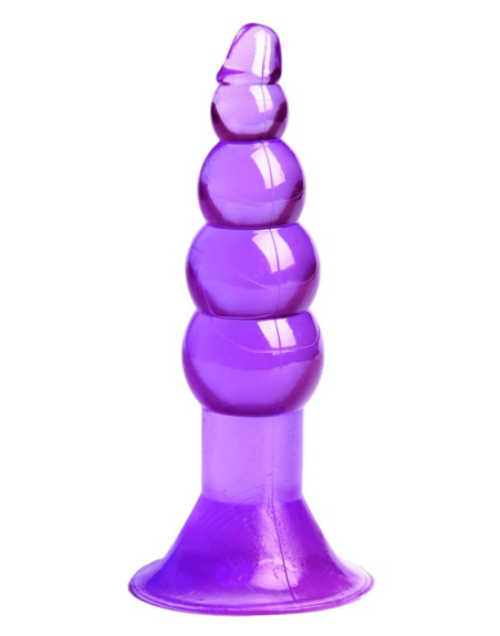 Plug Anal Ventouse Boules Jelly 11 cm Pocket Pleasure 1 dosette lubrifiant