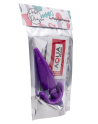 Plug anal violet souple base évasée Pocket Pleasure  1 dosette de lubrifiant