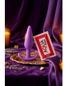 Plug anal violet souple base évasée Pocket Pleasure  1 dosette de lubrifiant