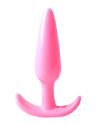 Plug anal rose souple base évasée Pocket Pleasure  1 dosette lubrifiant