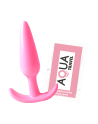 Plug anal rose souple base évasée Pocket Pleasure  1 dosette lubrifiant