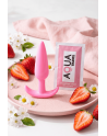 Plug anal rose souple base évasée Pocket Pleasure  1 dosette lubrifiant