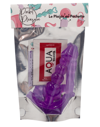 Plug Anal Jelly 5 Boules Pocket Pleasure  1 dosette lubrifiant