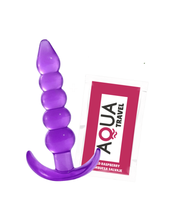 Plug Anal Jelly 5 Boules Pocket Pleasure  1 dosette lubrifiant