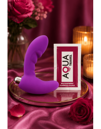 Vibromasseur anal violet stimulateur de prostate Pocket Pleasure  1 dosette lubrifiant