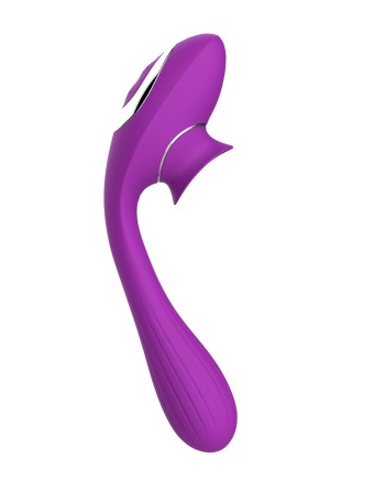 Stimulateur Clitoridien avec langue  Vibromasseur Point G 2-en-1 DISA Violet Cœur Ardent
