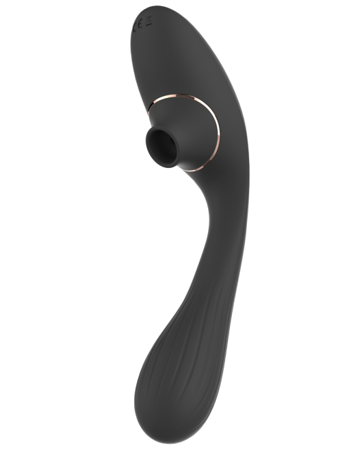 Stimulateur Clitoridien  Vibromasseur Point G 2-en-1 DINA Noir