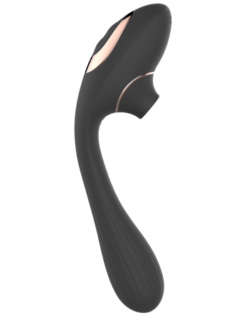 Stimulateur Clitoridien  Vibromasseur Point G 2-en-1 DINA Noir