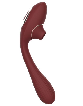 Stimulateur Clitoridien  Vibromasseur Point G 2-en-1 DINA Bordeaux