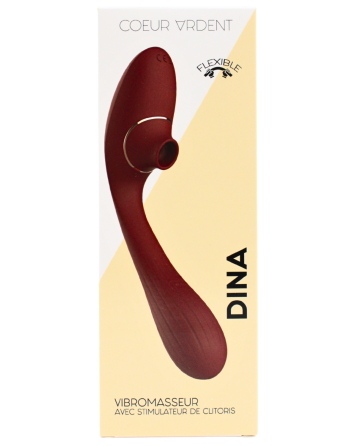 Stimulateur Clitoridien  Vibromasseur Point G 2-en-1 DINA Bordeaux