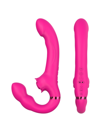 Vibromasseur ROSEA Strap-on Triple Action Télécommandé
