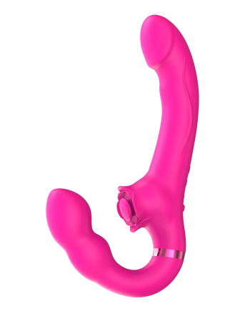 Vibromasseur ROSEA Strap-on Triple Action Télécommandé