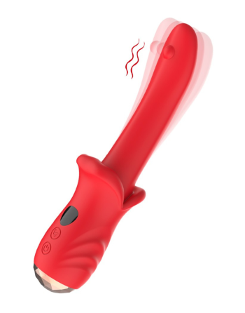 Vibromasseur Rouge Ultra-Souple KISS