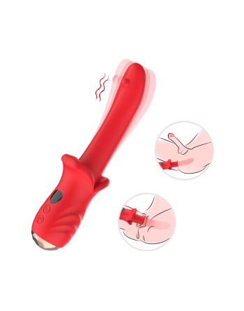 Vibromasseur Rouge Ultra-Souple KISS