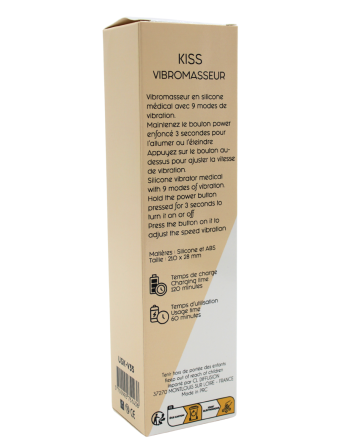 Vibromasseur Rouge Ultra-Souple KISS